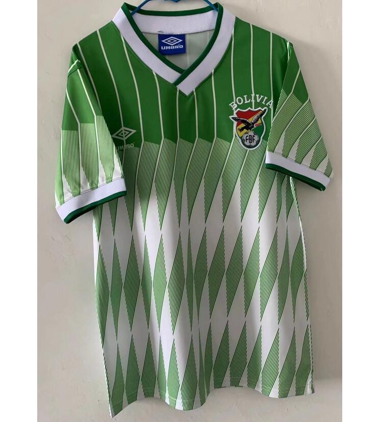 1995 Bolivia Retro Green Away Kit Soccer Jersey